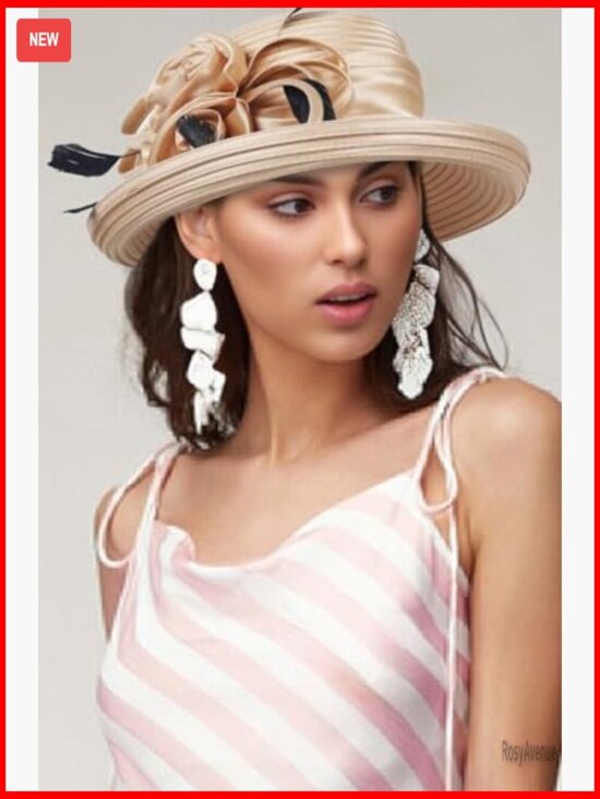 Adjustable Satin Fascinator Hat for Church Wedding Tea Party Derby Events main image 7